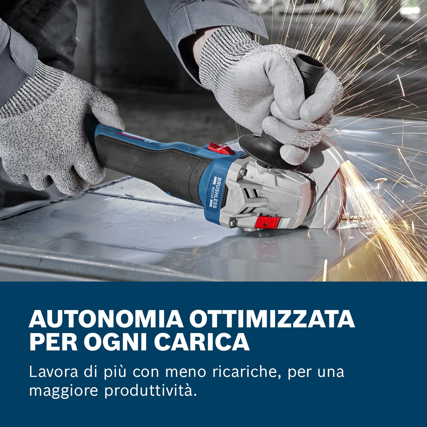 Bosch Professional 18V System Smerigliatrice angolare a batteria GWS 18V-8 (diametro disco 125 mm, senza batteria/caricabatteria)