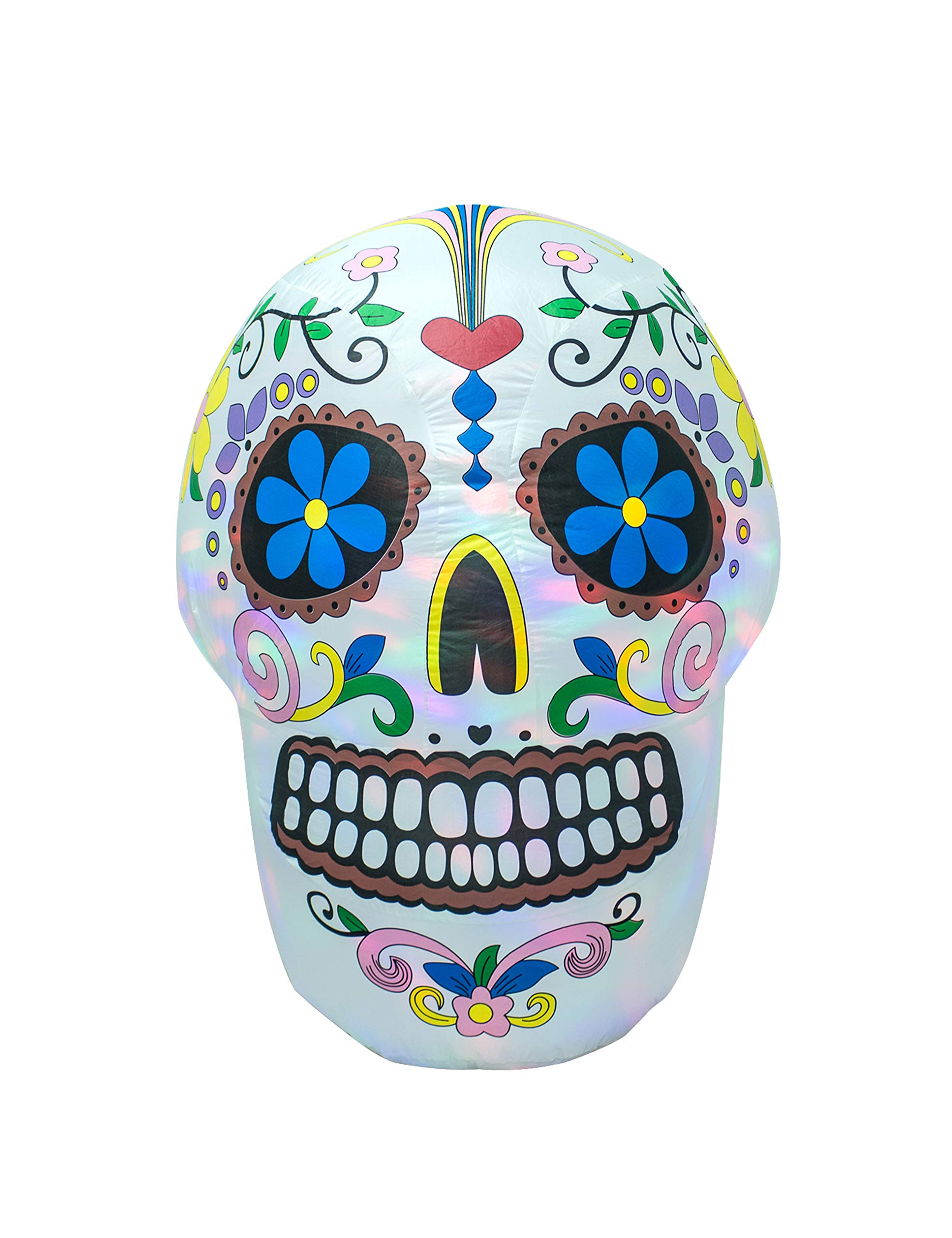 おくらいりHALLOWEEN2024 Amazon.com: AJY 4 Feet Colorful Skull Halloween Inflatable