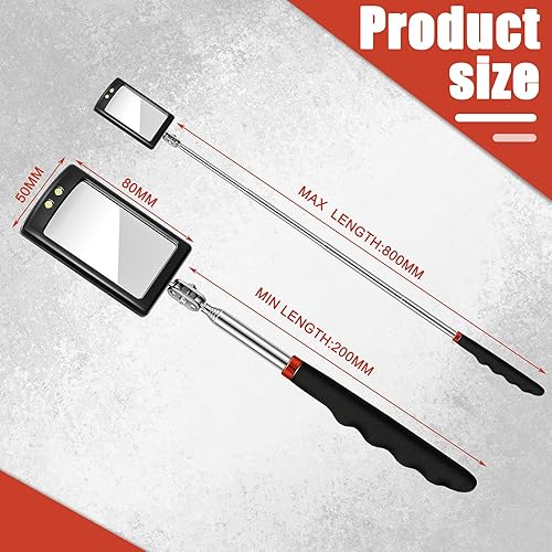 Miniatura 2 de Herramienta de inspección telescópica de 3 piezas para comprobar el estado del vehículo, observar las pestañas, la boca y otras piezas pequeñas