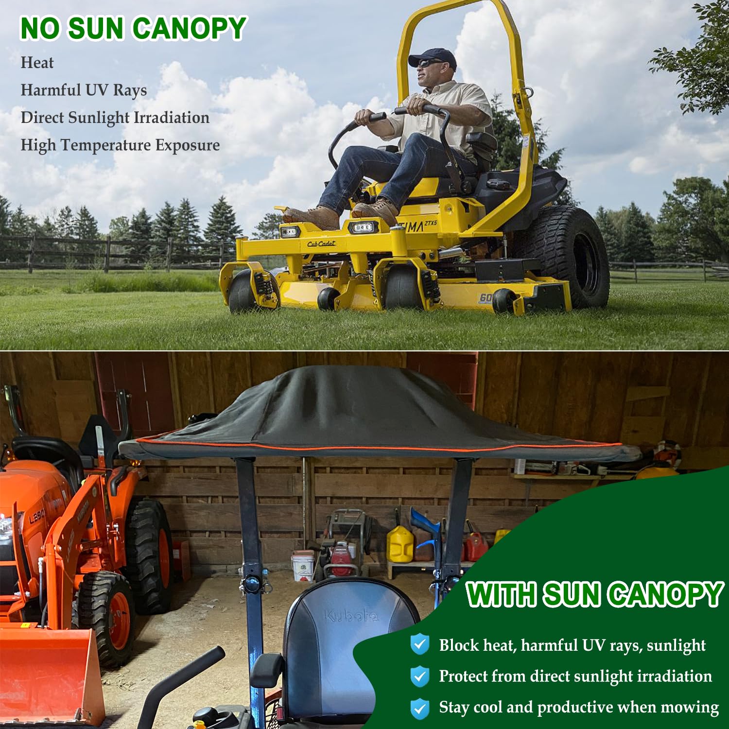 Bad Boys Lawn Mower Shades Sun Shade Canopy For Zero Turn Lawn