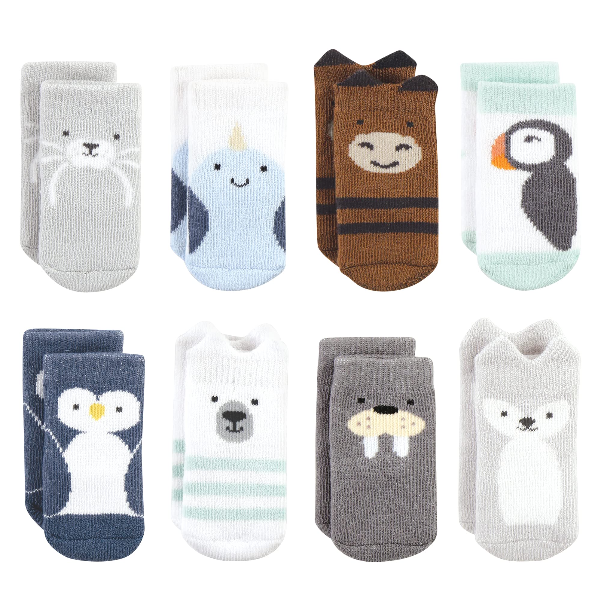Hudson Baby Baby 8-pack Cotton Rich Newborn and Terry Socks