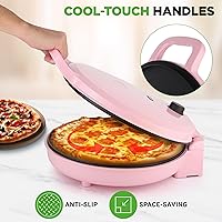 Vista 5 de NutriChef Countertop Pizza Maker 1500W Non-Stick Electric Pizza Cooker Make 12" Personal Pizzas, Eggs, Toast, Quesadillas & More Cool-Touch