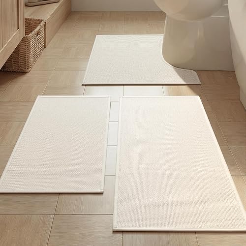 Miniatura 28 de YIHOUSE Tapete de baño antideslizante, absorbente, de secado rápido, para el suelo del baño, delgado, para debajo de la puerta, lavable de pelo bajo