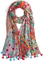 Cachecol feminino leve macio floral estampado leopardo cachecol outono inverno moda xale envoltório com franja