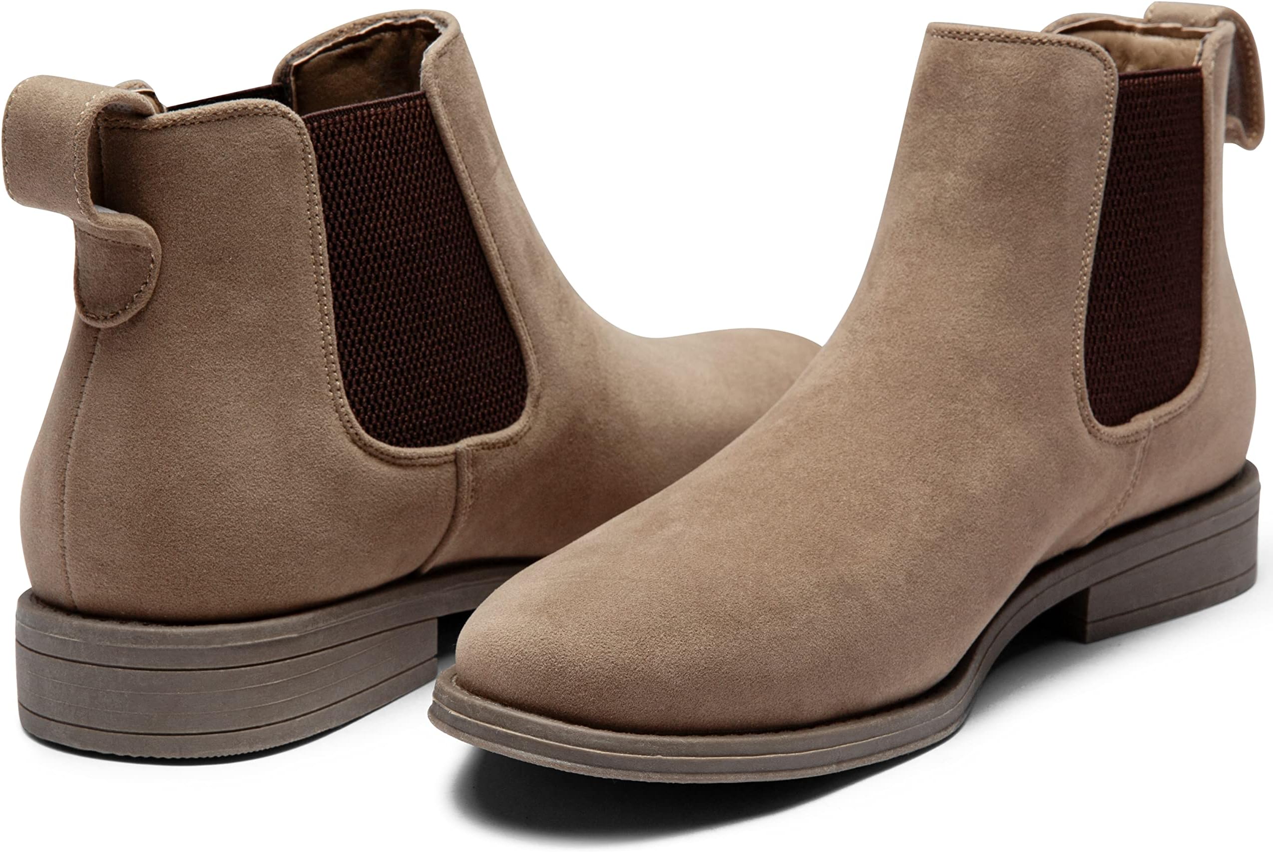 Jousen Men's Chelsea Boots Casual Suede Slip On Ankle Boots Dress Boots for Men