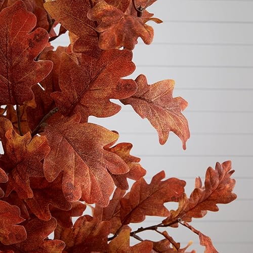 Miniatura 4 de Árbol de otoño artificial de roble otoñal de 6 pies