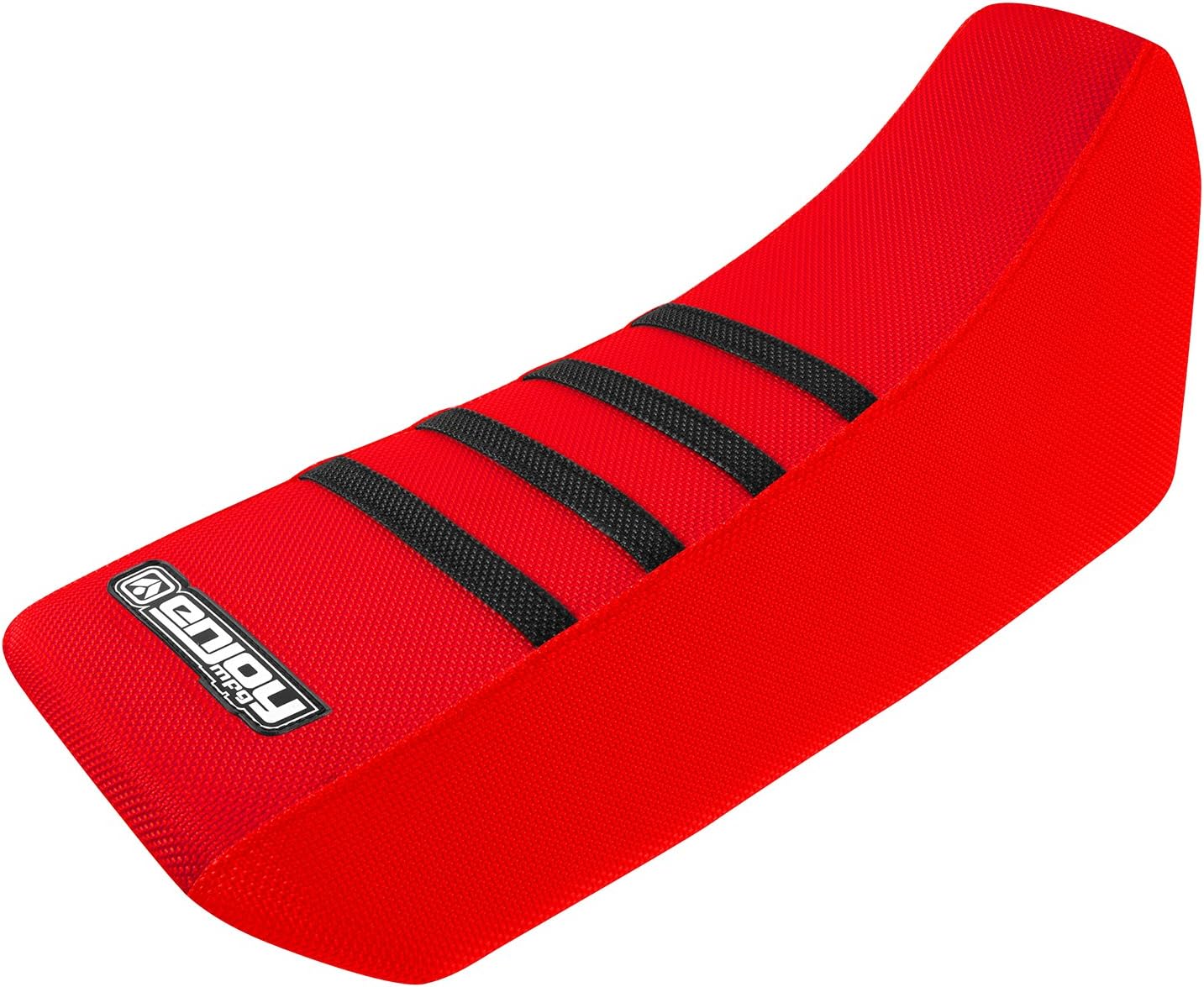 Enjoy Mfg Seat Cover - Compatible with Honda The 1994-2000 XR 70 - All Red/Black Ribs #94