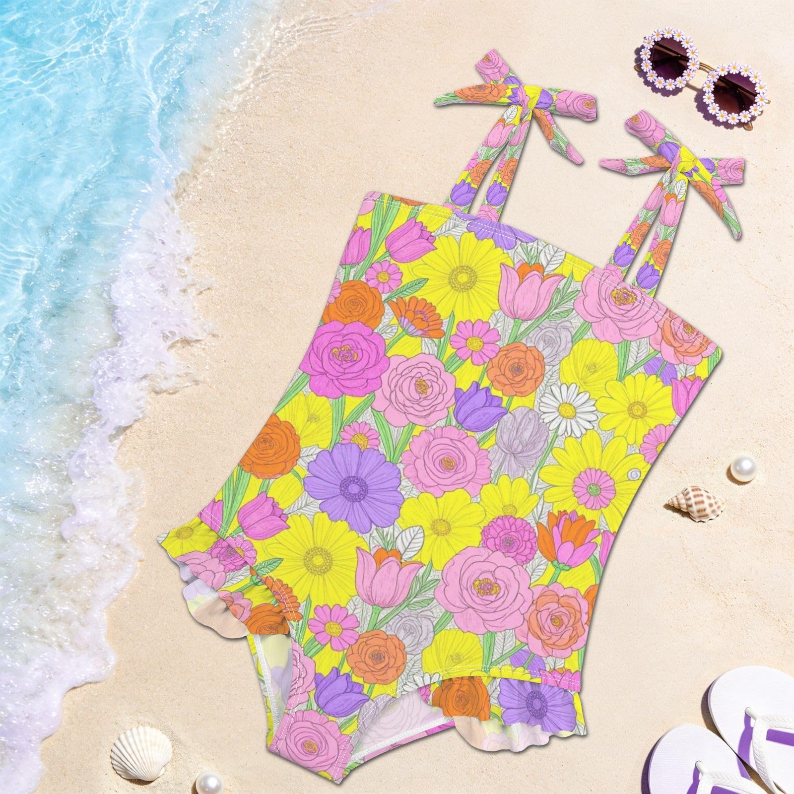 FRODOTGV Costume da bagno intero da ragazza ad asciugatura rapida, costume da bagno estivo da spiaggia per bambine