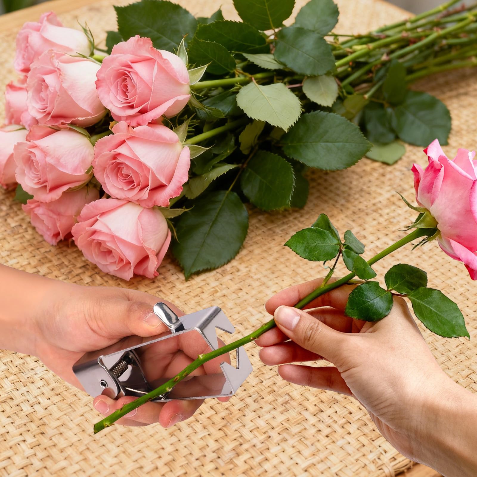 Strumento per Rimuovere Spine di Rose, Spine e Foglie di Rose Pulitore Steli Fiori per la Casa Negozio Composizioni Floreali Fiorista Professionista
