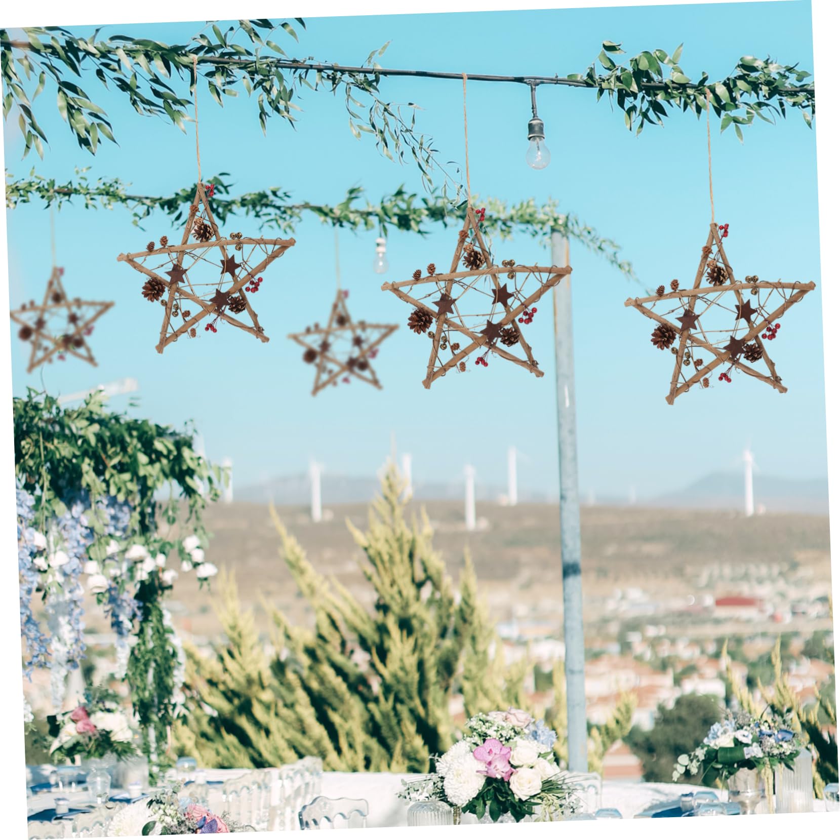 SHOWERORO Decorazioni Per Alberi Di Natale Da Appendere in Materiale Durevole Per Allestimento Natalizio Ciondoli A Forma Di Stella Facili Da Appendere