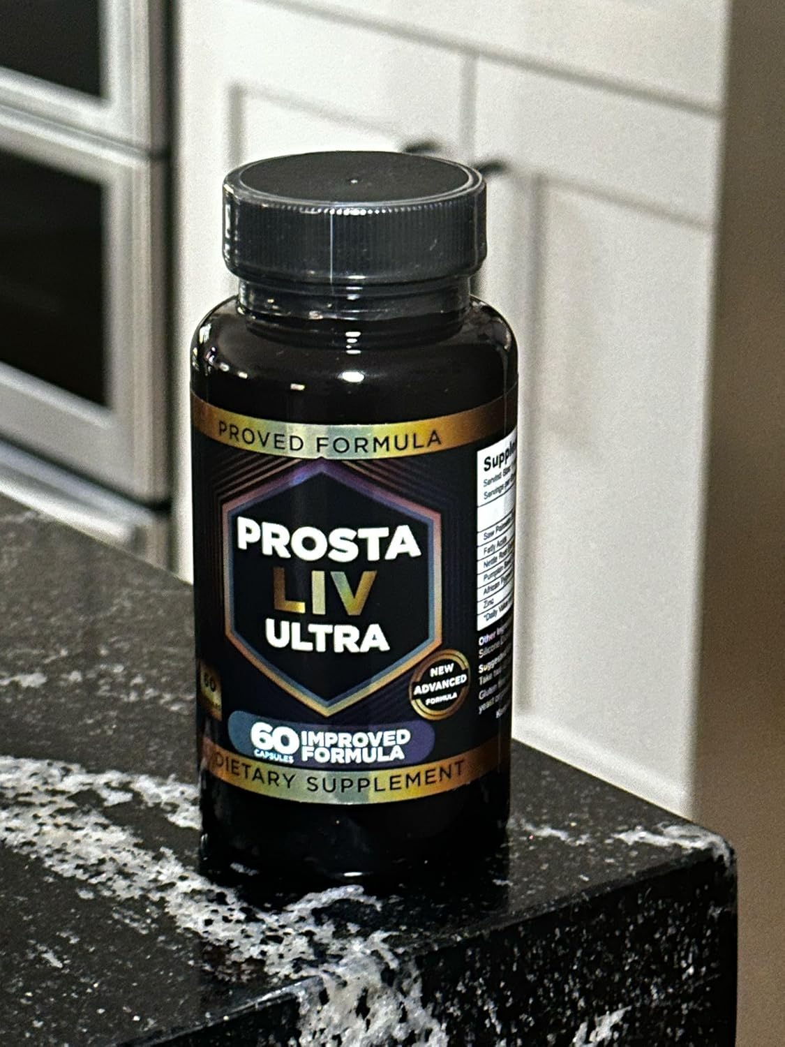 - Prostaliv Ultra Prostate Dietary Supplements for Men W/Saw Palmetto, Bio-quercetin & Pygeum Africanum, Reduce Bathroom Trips ProstalivNew Formula - 60 Capsules 1 Bottle