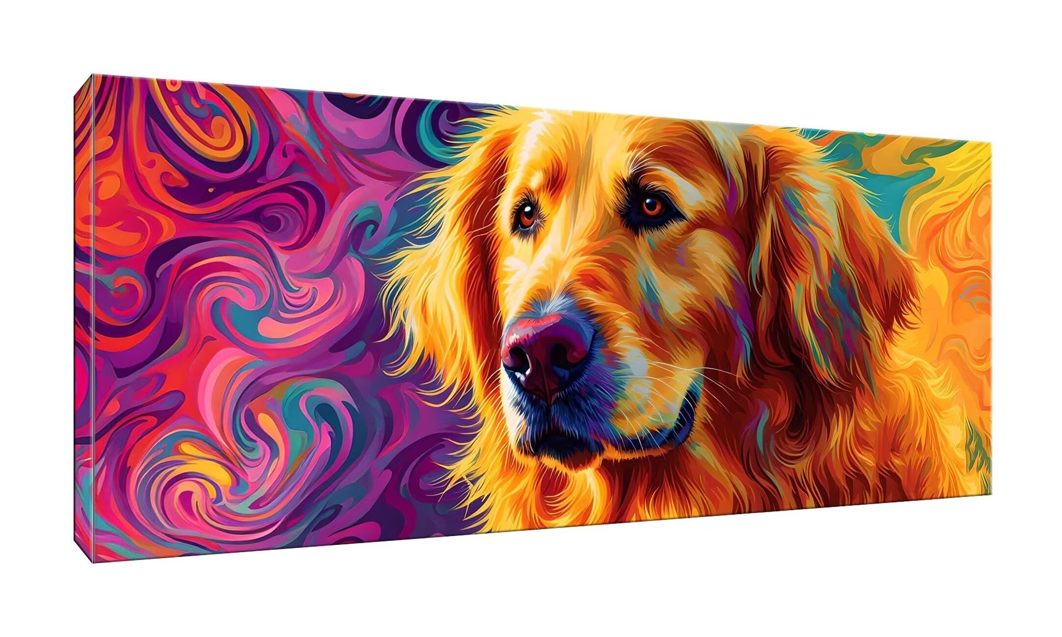 Zestaw do malowania po numerach dla dorosłych i początkujących, Golden Retriever zestaw do malowania według numerów, bez ramy, DIY, obraz akrylowy, rysunek, prezent, rysunek, lakier do relaksu i domu,