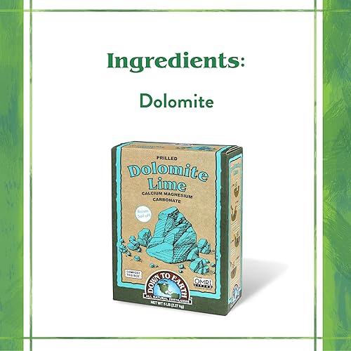 Miniatura 4 de Down To Earth All Natural Fertilizers Limón de dolomita escalonada, caja de 5 libras de carbonato de calcio y magnesio orgánico que aumenta el pH