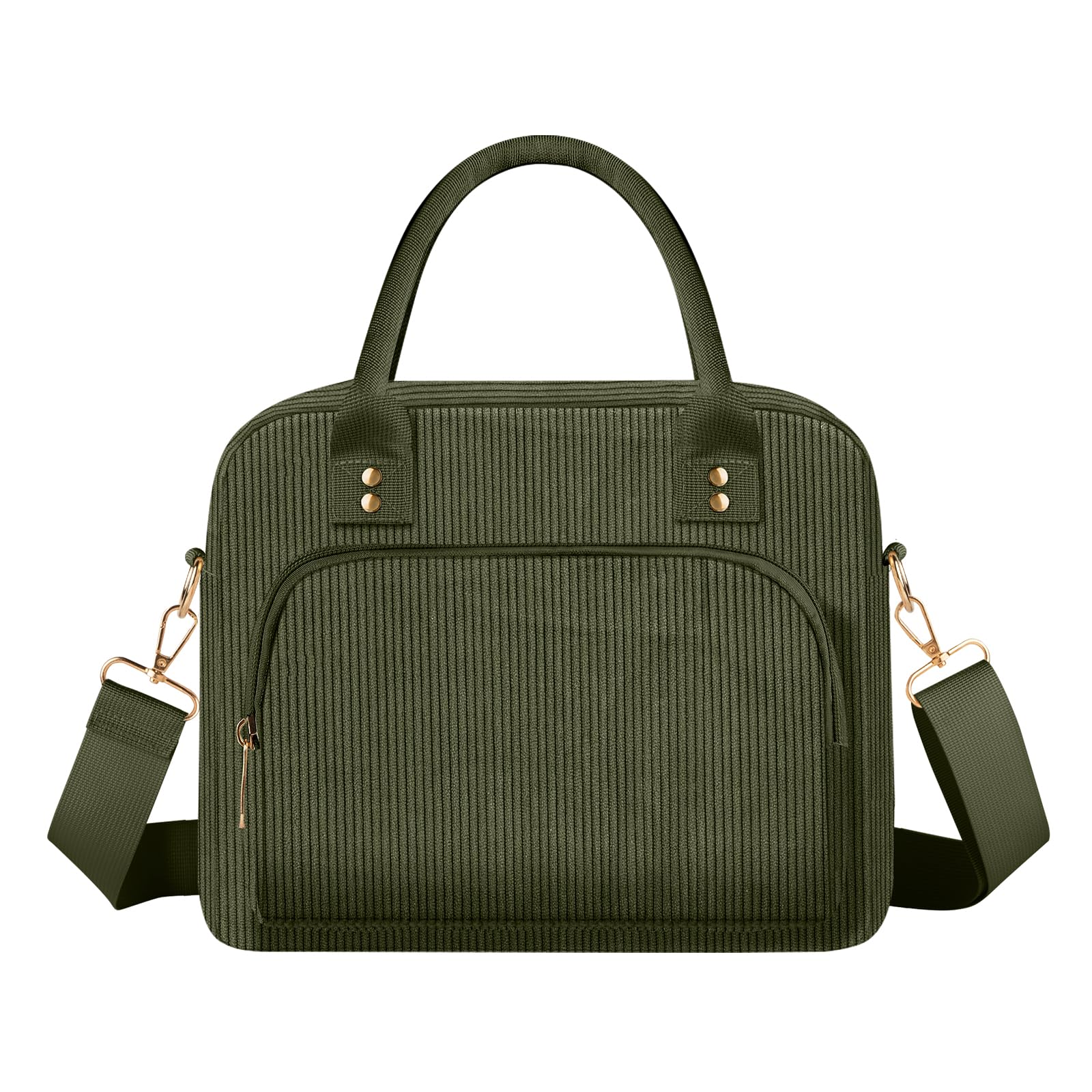 TXBOBECO Insulated Lunch Bags for Women, 11.5L Corduroy Cool Bag Large Lunch Box Bag, Adults Girls Packed Lunch Box Tote Bags with Shoulder Strap, Soft Cooler Picnic Bagsfor Work School Picnics — image 1