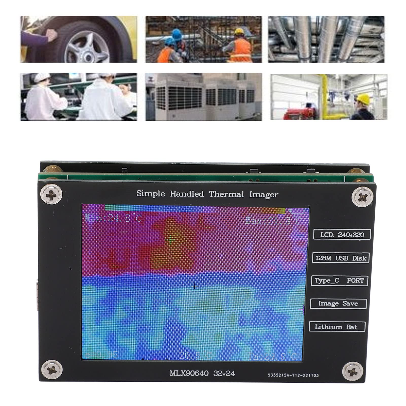 Cámara Térmica Digital Multifuncional Portátil con Pantalla LCD 2 8 Pulgadas para Hogar e Industrial