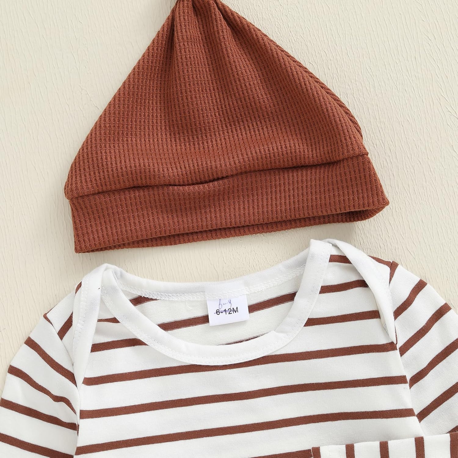 Newborn Baby Boy Summer Clothes Stripe Rompers Suspender Pants Hat Cute Coming Home Outfit 0 3 6 9 12 18 Months - Image 3