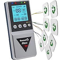 TESMED Max 830: Elettrostimolatore Muscolare Professionale Tens, EMS, Massaggio con Stimolazioni Sequenziali, 4 Canali, 115 Programmi di Cui 20 Personalizzabili, Ricaricabile, Inclusi 20 Elettrodi
