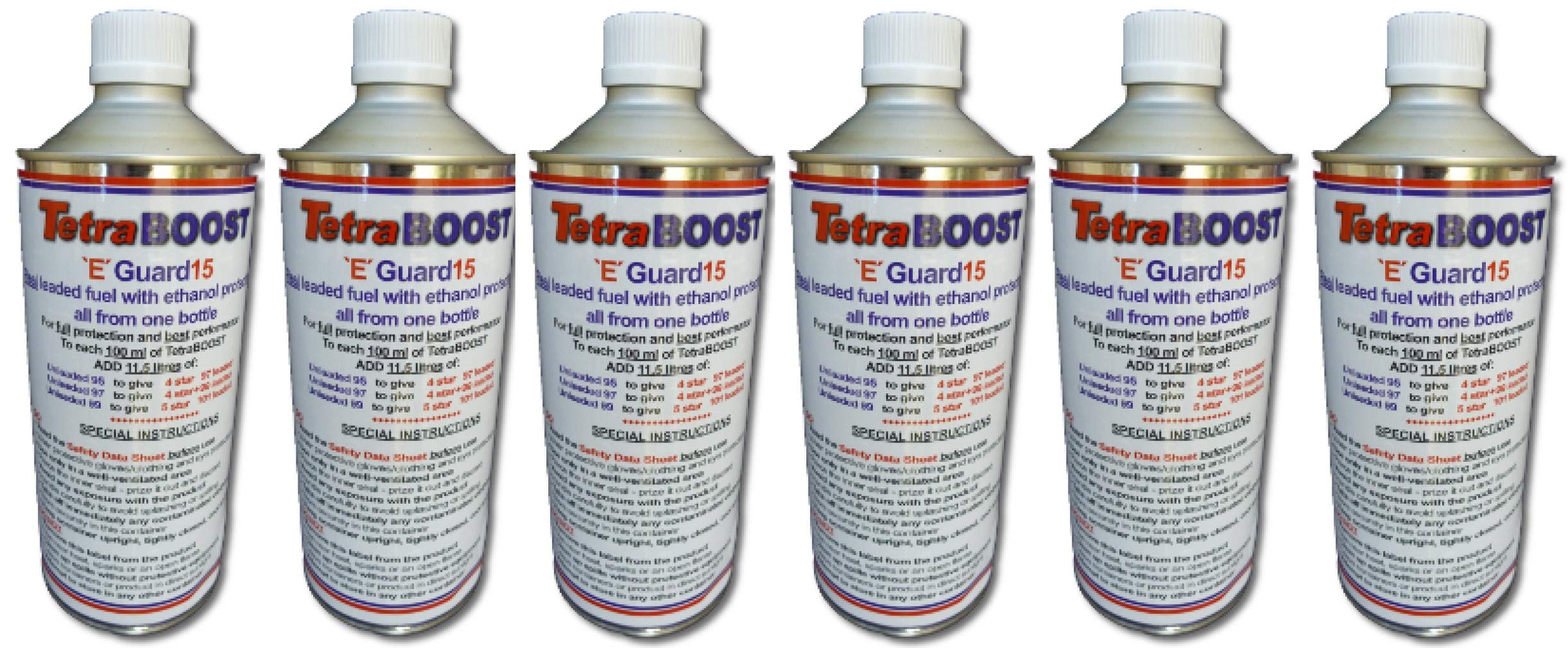 E-Guard 15, Makes real Leaded fuel with ethanol protection, 6 x 945ml can