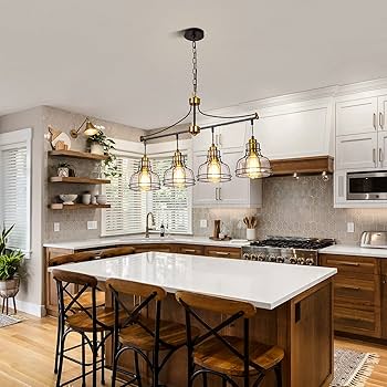 WILON Dining Room Lights, 4 Light Pendant Lighting for