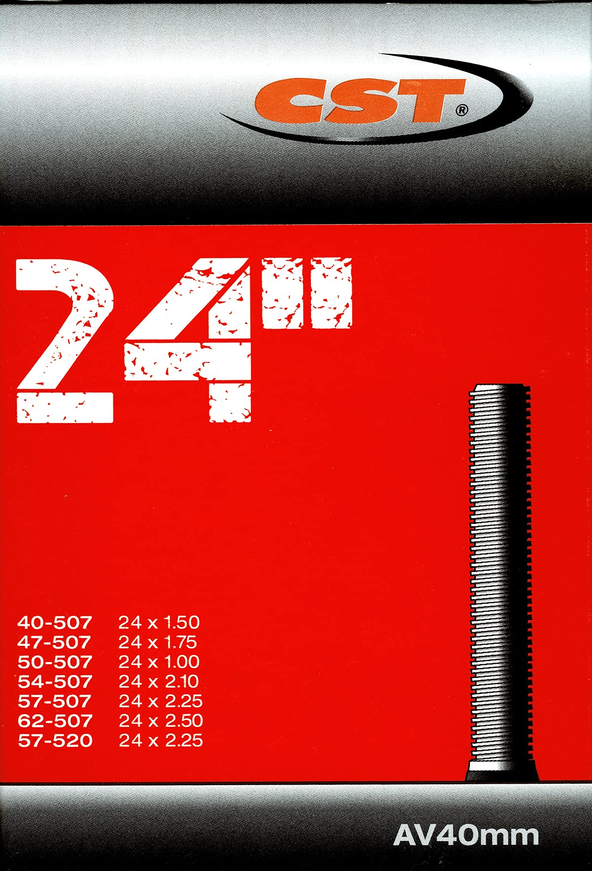 CST Tires Fahrradschlauch 24 AV Schlauch 24 Zoll (40/62-507/520)