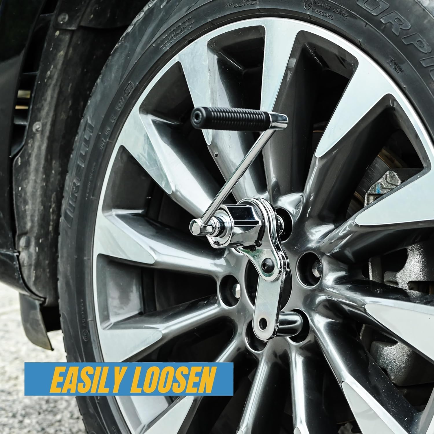 RQG Torque Multiplier, 1/2 Drive Hand Cranking Lug Nut Removal Tool, Portable Lug Nut Torque Wrench Set with 17/19/21mm Sockets for Sedan SUV Van Mini Truck (Upgrade, More Labor-saving)