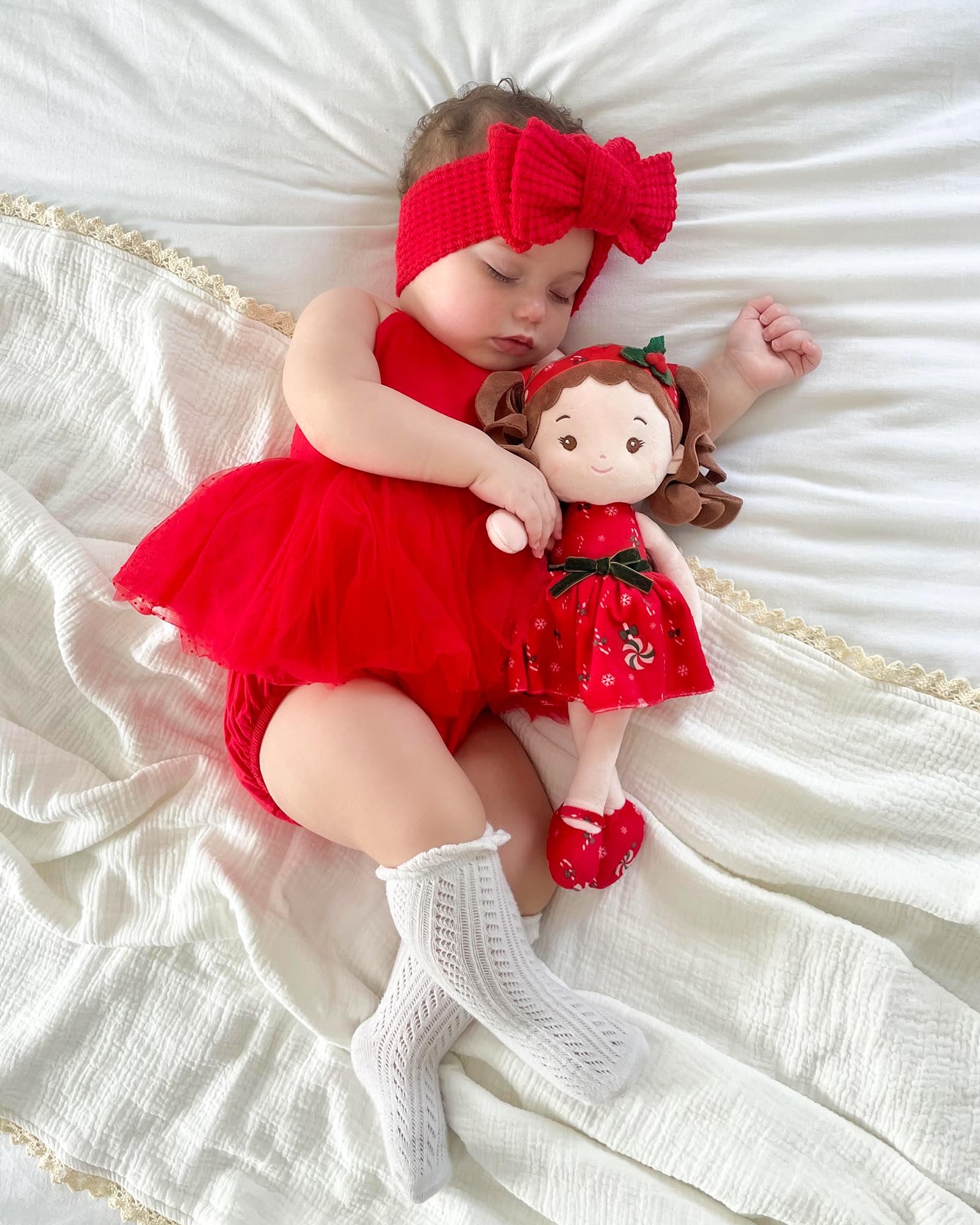 LeyaDoll Doll Baby Boy Toys (12 cali), Moje pierwsze dziecko Szmaciana lalka dla 1-letniego chłopca prezent urodzinowy, pluszowe zabawki dla małych dzieci-Sakura Girl-Pink