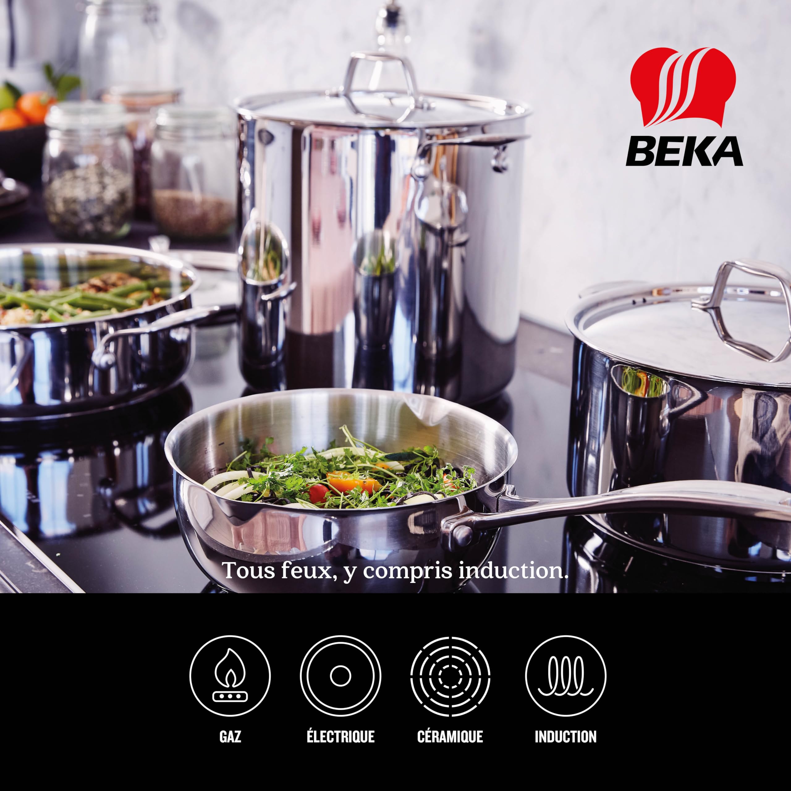 Beka Chef 28 cm Stockpot And Lid, 17 Litre Capacity