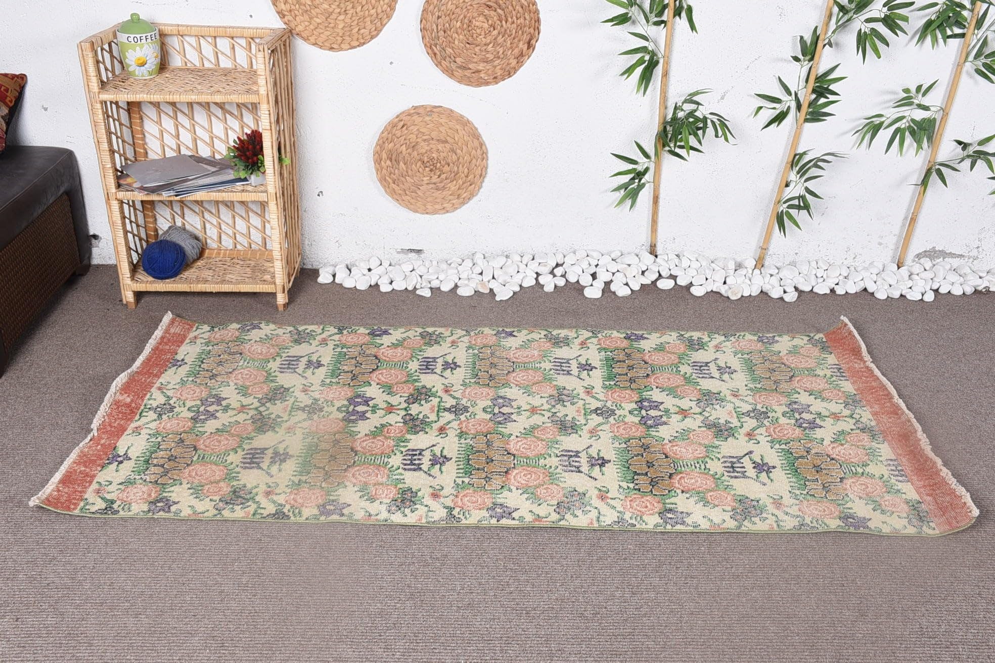 特大超大判カーキベージュ271×168 トルコヴィンテージラグ