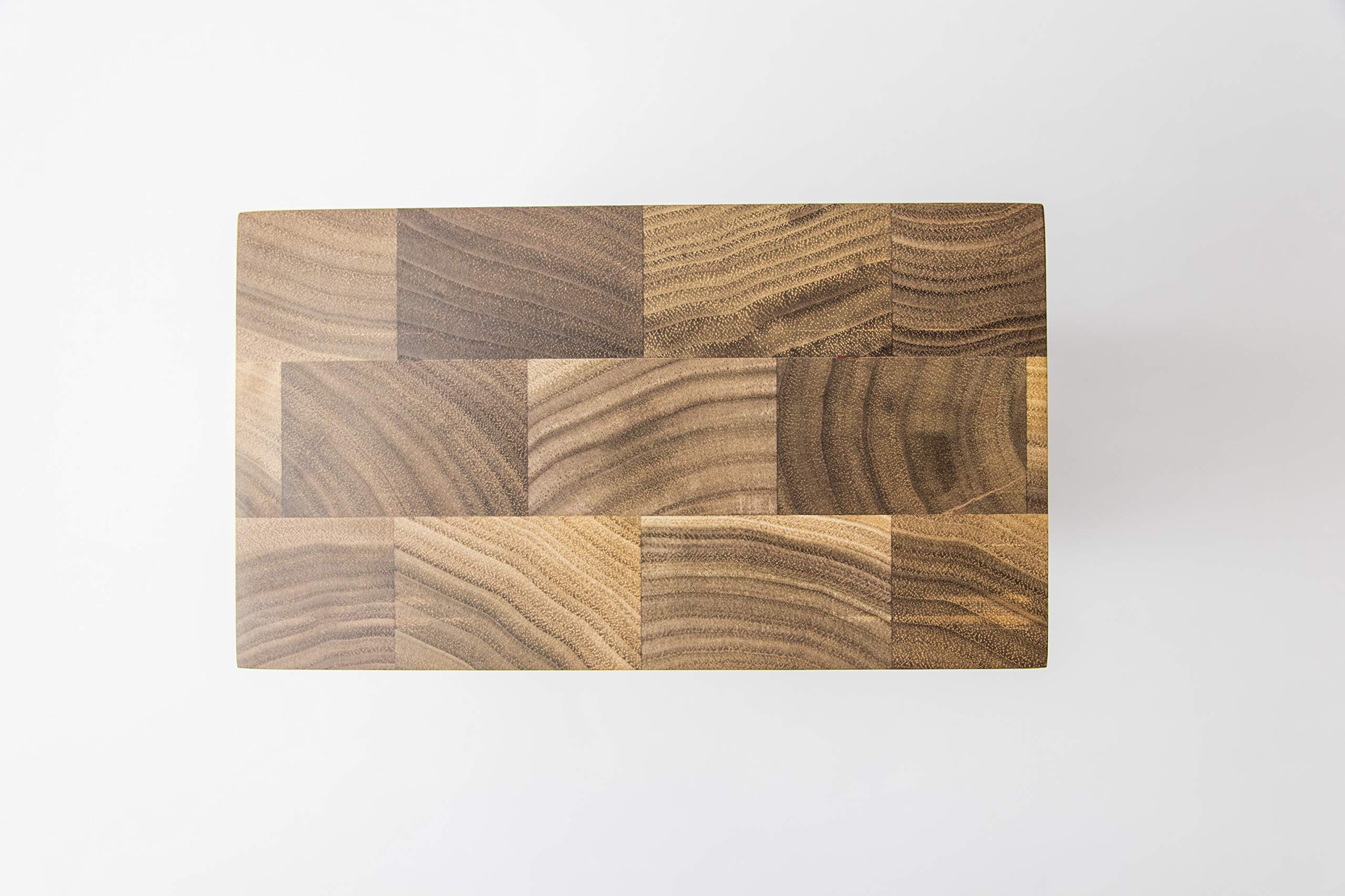 Messerblock BLOQ 701 unbestückt | Magnetblock Holz für 6 Messer | Nussbaum Messerleiste | Magnetleiste 21x14x8 cm