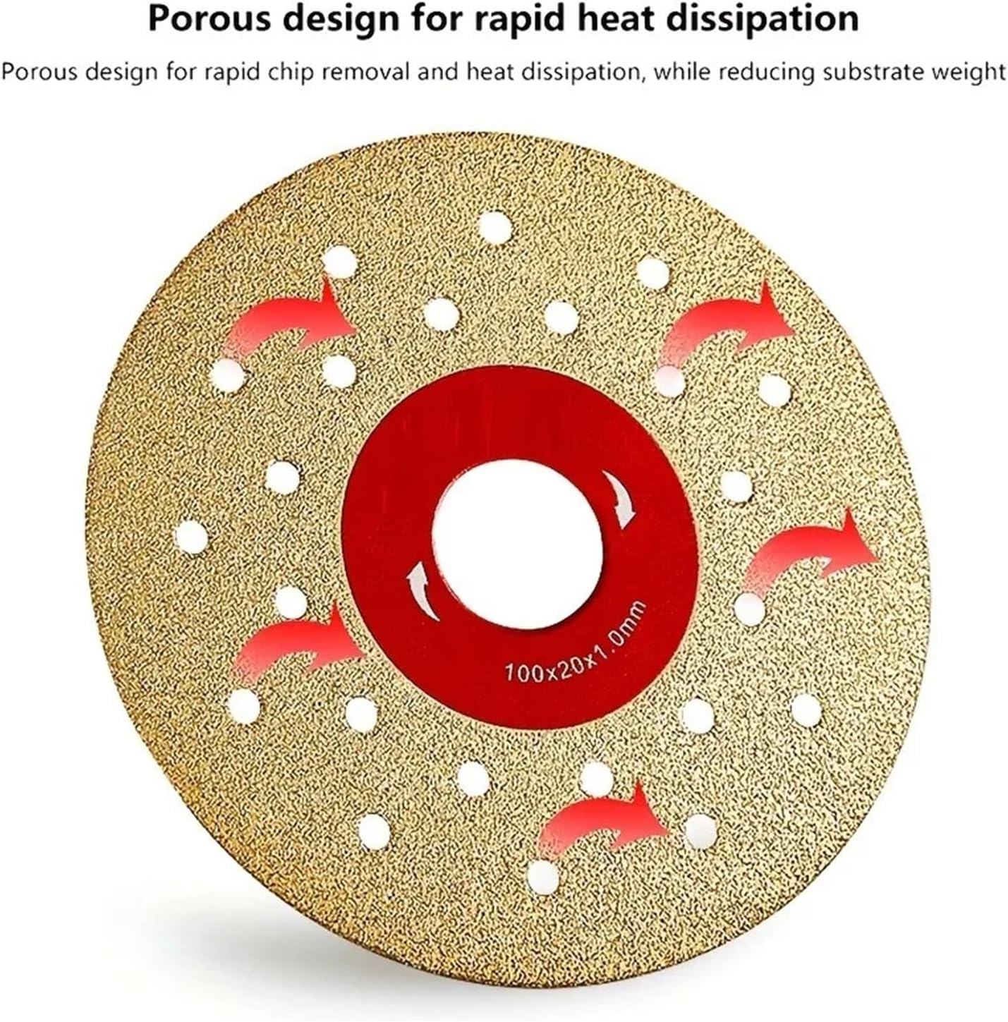 Tile Cutting Disc 1 Pcs 100mm Diamond Grinding Wheel with Double-Sided Vacuum Brazed Saw Blade