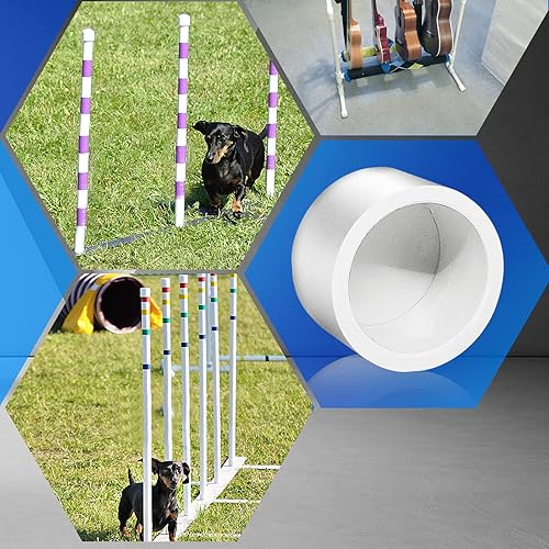 Miniatura 9 de Tapón de PVC blanco de 1-12 pulgadas para extremo de tubería, 10 piezas de conector de adaptador de rosca de PVC para tubería, conector de tapón de