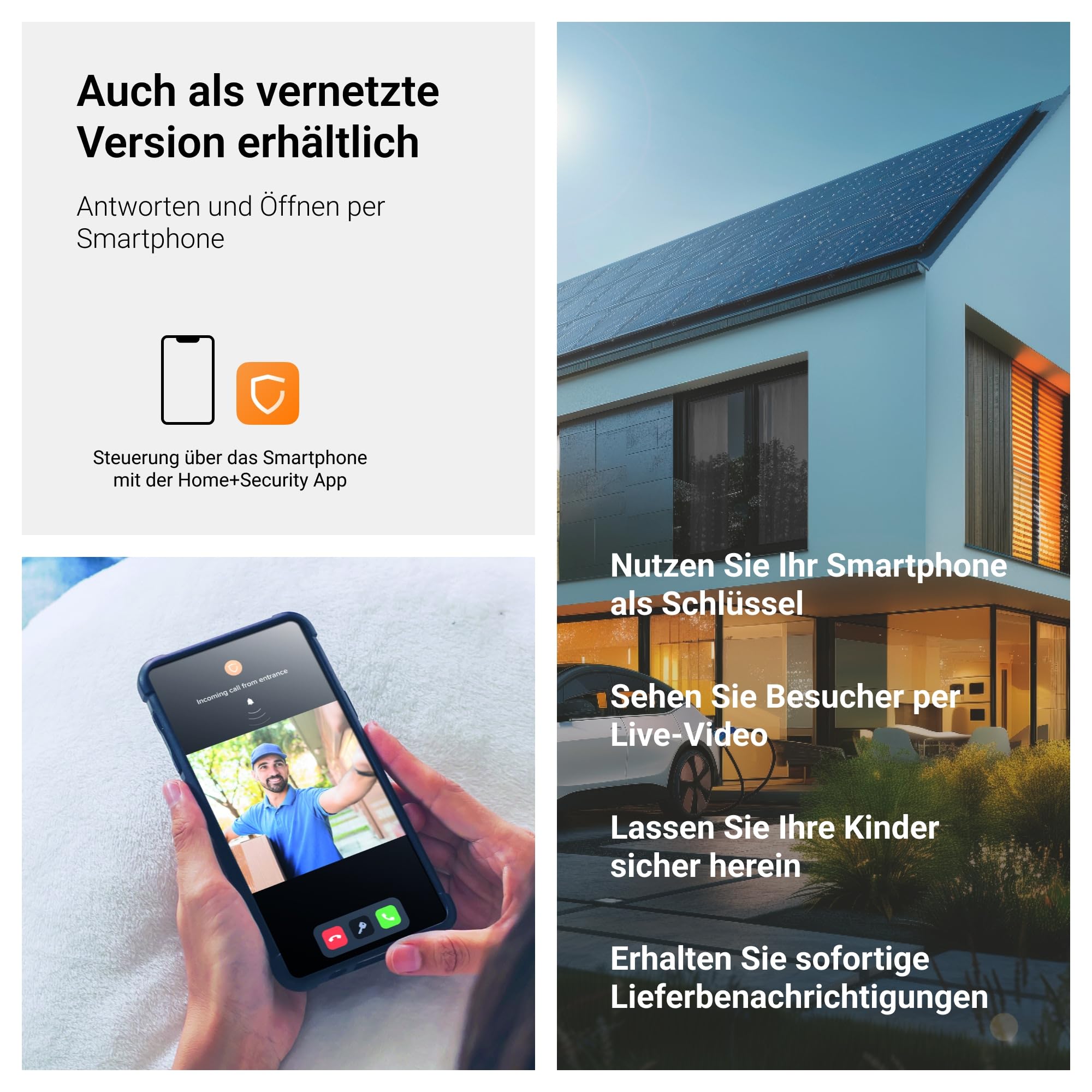 LEGRAND, EASYKIT Essential Video-Türsprechanlagen-Set mit 2-Draht-Anschluss, 7"-Farbmonitor & Weitwinkelkamera, 1-/2-Familienhaus-Set, erweiterbar, Reiheneinbau-Netzgerät, IP54-IK07, Weiß, 367915