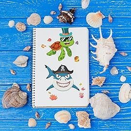 24 Sheets 8.27\'\'5.9\'\' Make Your Own Sea Animals Stickers for Kids Toddlers, Make a Face Stickers for Kids Party Favors Activities