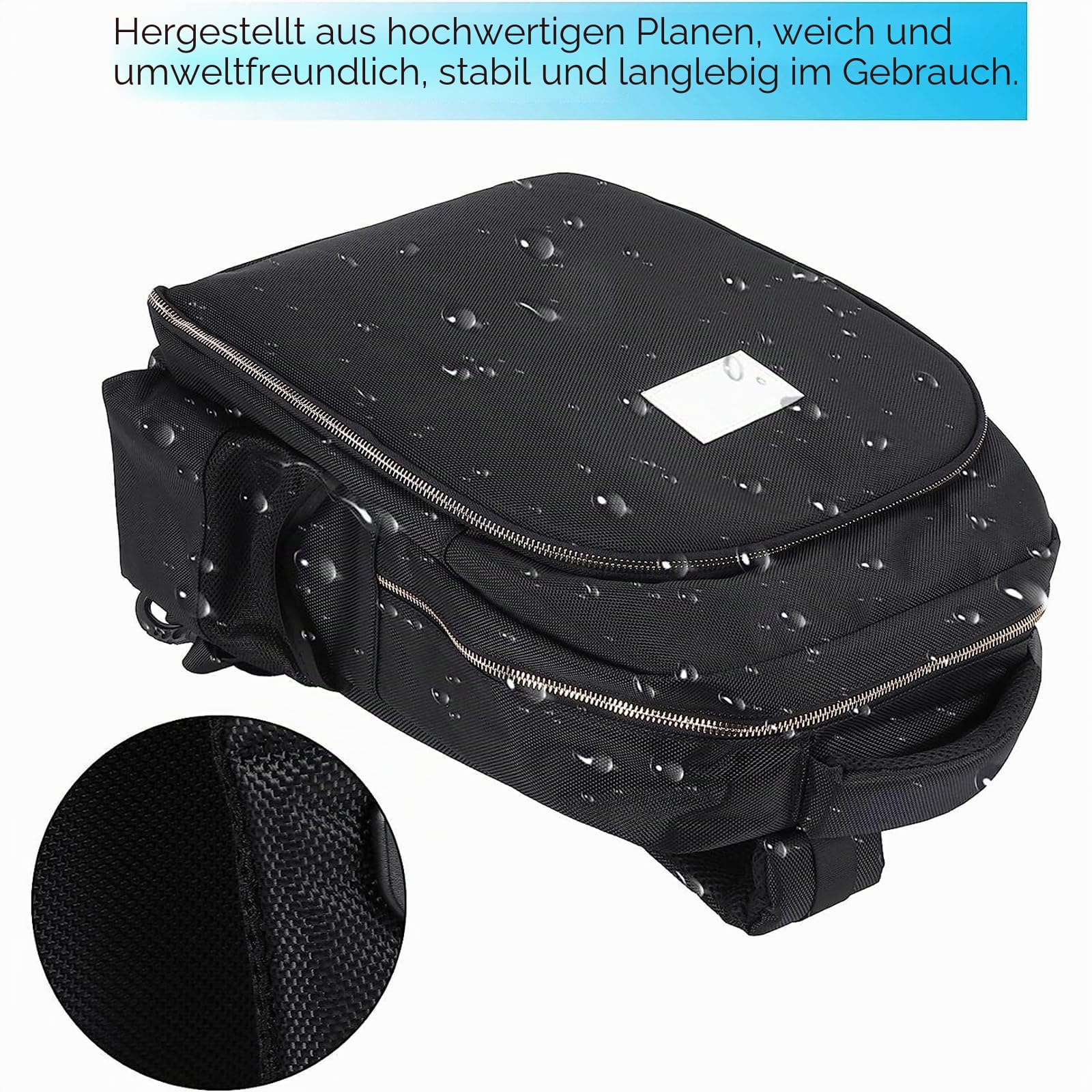 Barber Clippers Rucksack Tasche für Friseur, Friseurtasche Haarwerkzeuge Organizer Schwarz Barber Bag Barber Case Wasserdicht Friseur Tasche Friseurkoffer Tragbare Barber Rucksack