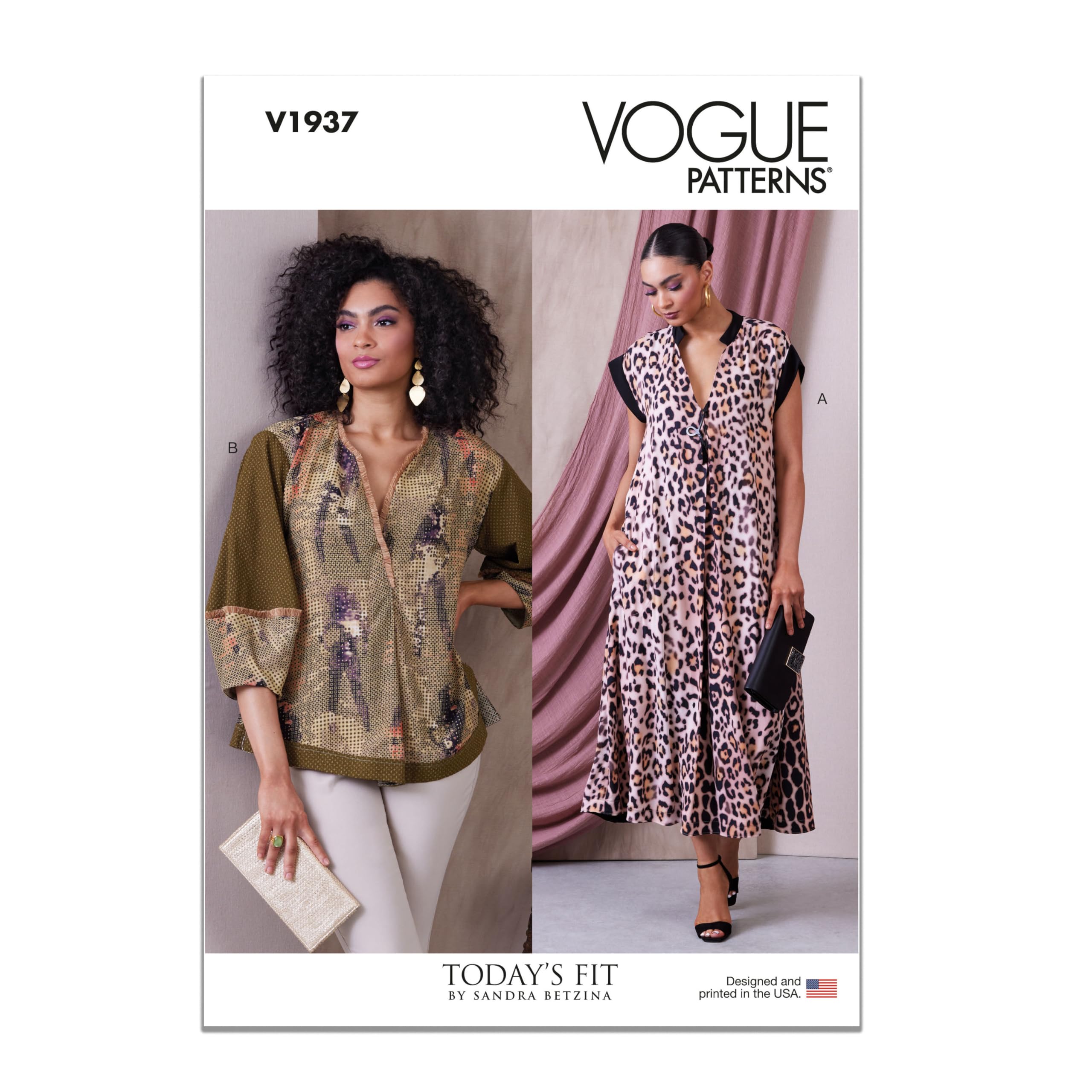 Vogue Patterns V1937A Misses' Dress and Tunic by Sandra Betzina A(A-B-C-D-E-F-G-H-I-J)