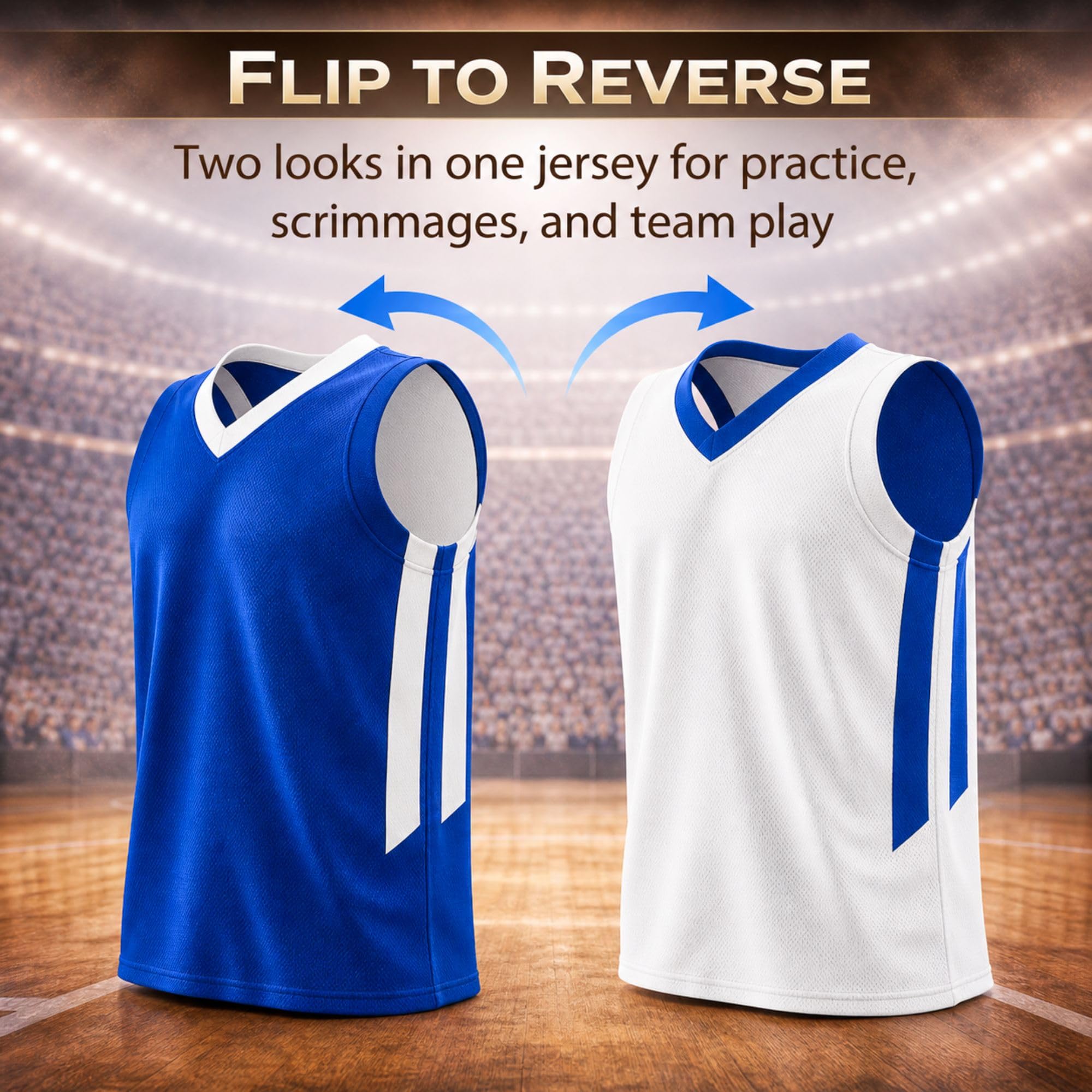 Liberty Imports Reversible Basketball Jerseys Camiseta de Baloncesto para Hombre
