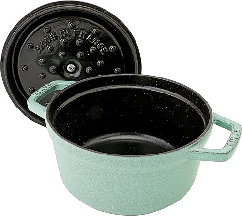 Miniatura 2 de Staub 40508-400 Pico Cocotte Round, Sage Green, 6.3 inches (16 cm), Small, Double-Handed, Casted Enameled Pot, Induction Compatible, Authentic