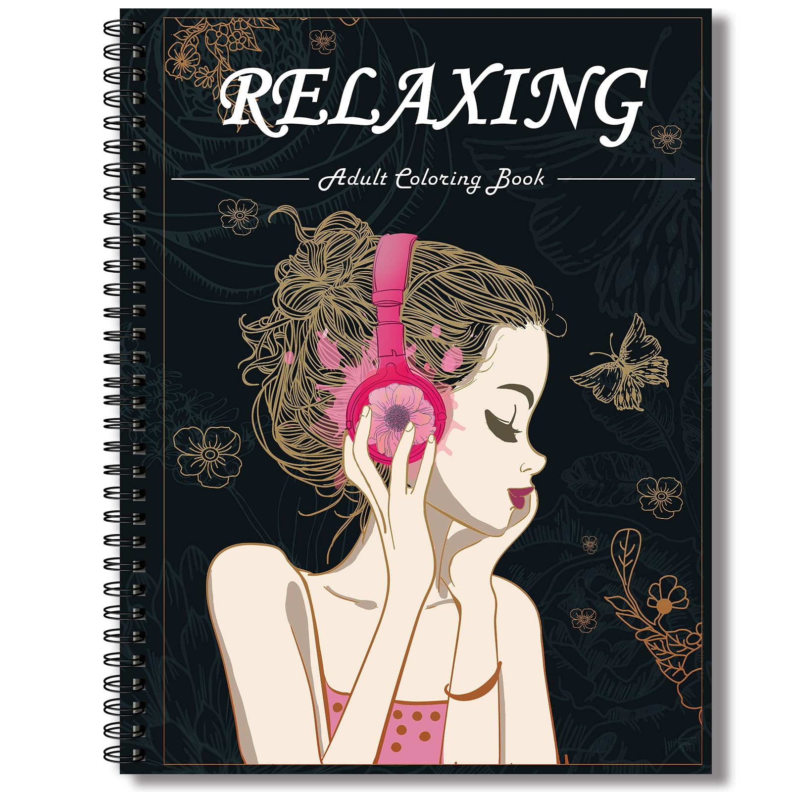 Kalysky Adult Coloring Book for Women,Mindfulness Coloring Books for Adults Relaxation Anxiety and Depression,Spiral Bound,Relaxation Arts and Crafts for Women