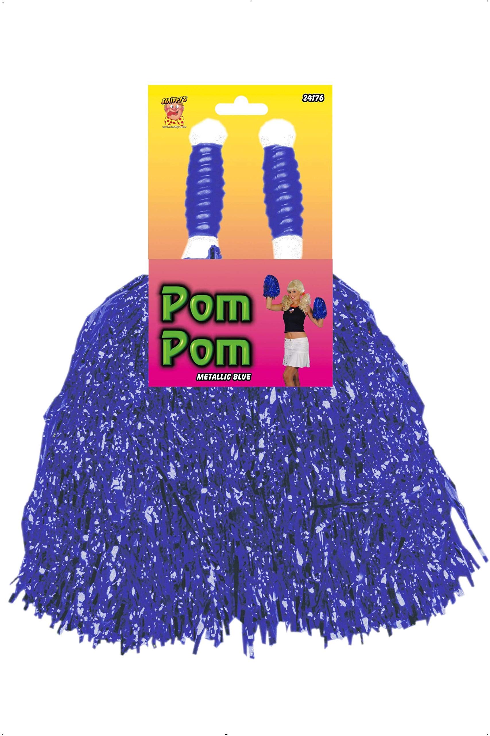 Pom Poms Cheerleader Rot – Metallic Pompoms Für Kostüme, Karneval, Partys