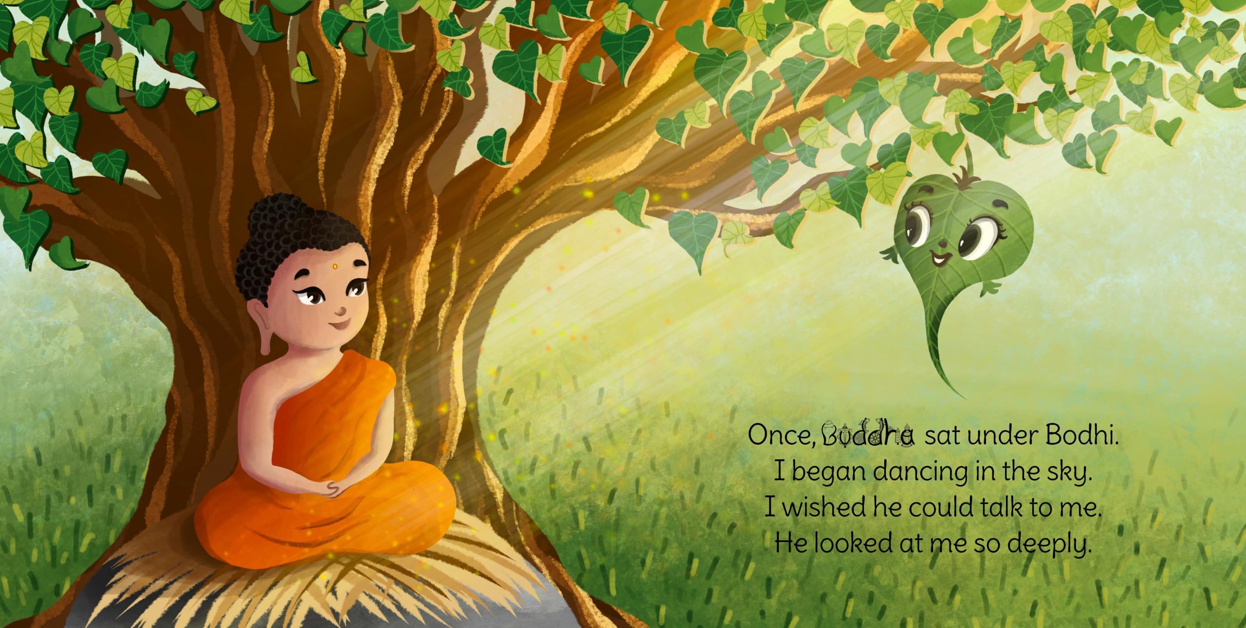 Leaf Talks Peace: Buddha's Message of Harmony
