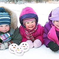 Vista 7 de Aneco Juego de 12 bolas de juguete de nieve, bolas de muñeco de nieve de felpa con 1 bolsa realista para adultos y niños, juego de invierno