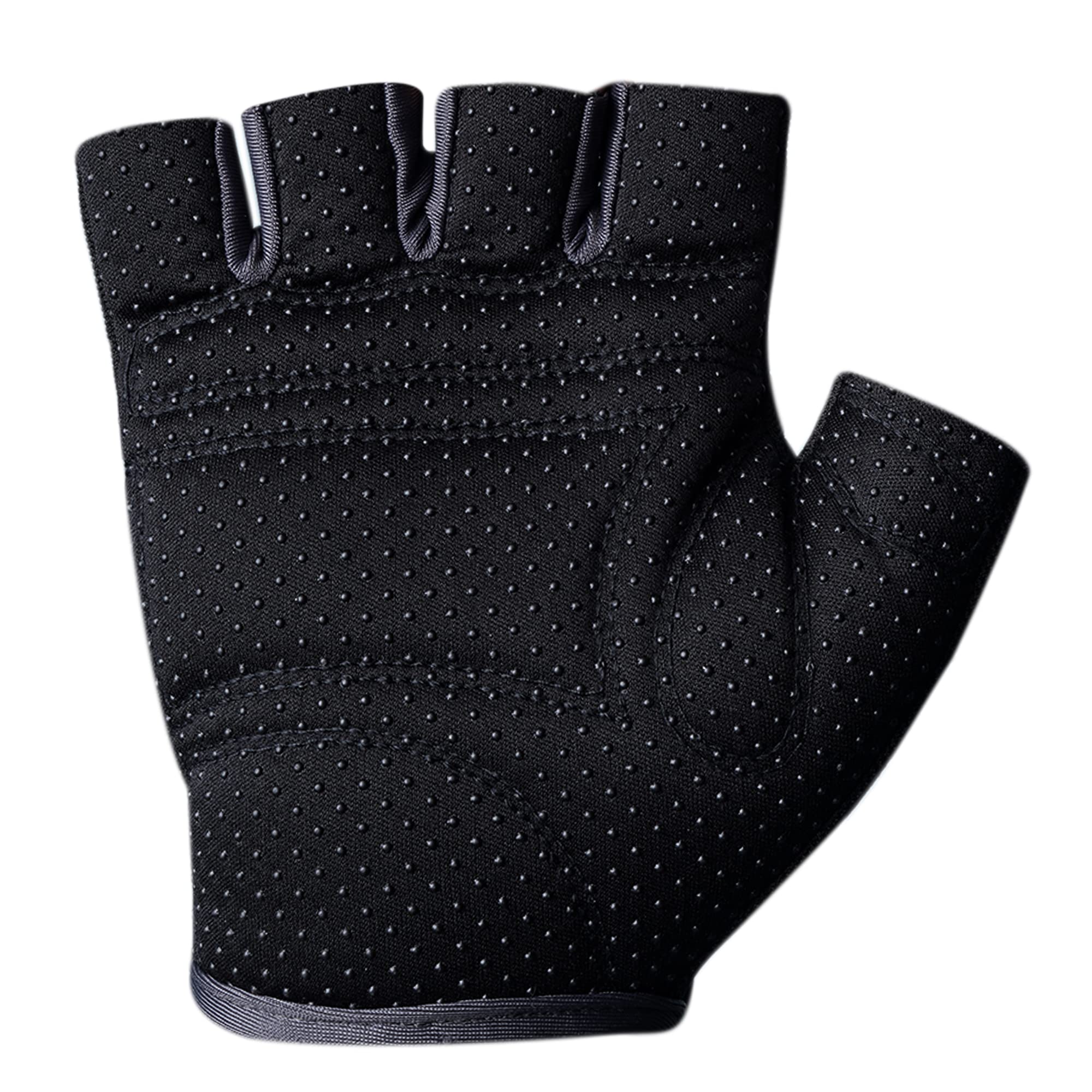 WMX Macho Unisex Leather Gym Gloves | for Professional Weightlifting, Fitness Training and Workout | with Half-Finger Length, Wrist Wrap for Protection (S, DOTED1)-image-33