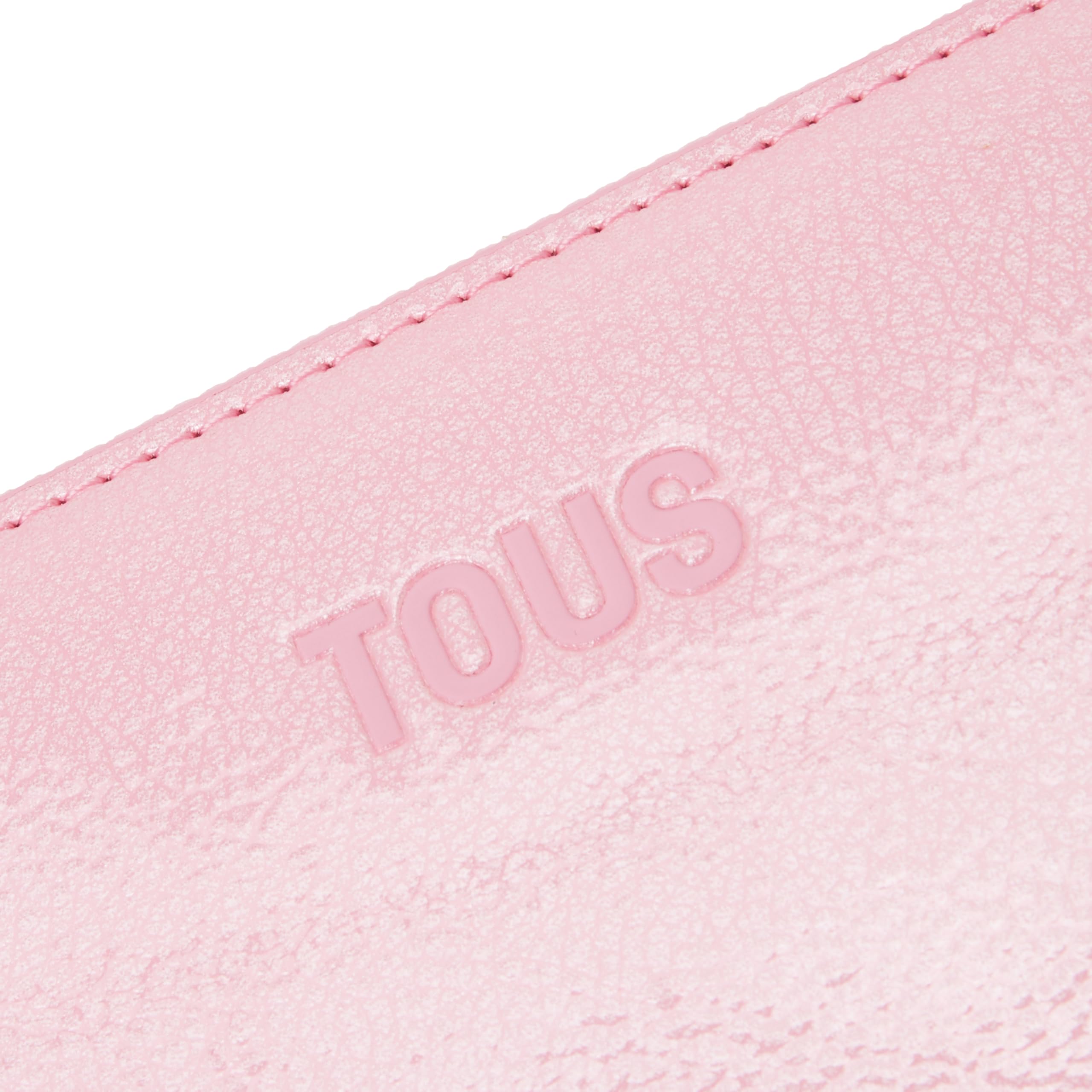 TOUS Billetera Rosa, para Mujer, Medidas 10 x 19,5 x 2,50 cm, Colección New Dorp