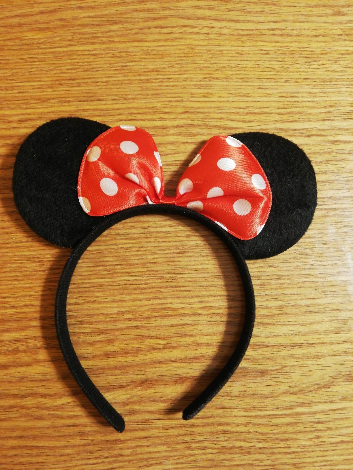 1 pezzo Cerchietto con orecchie di Minnie Mouse Disney con fiocco