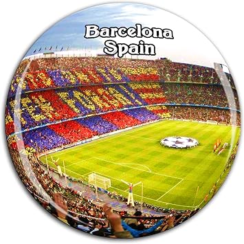 Camp NOU Barcelona Spain Fridge Magnet 3D Crystal Glass Tourist City Travel Souvenir Collection Gift Strong Refrigerator Sticker