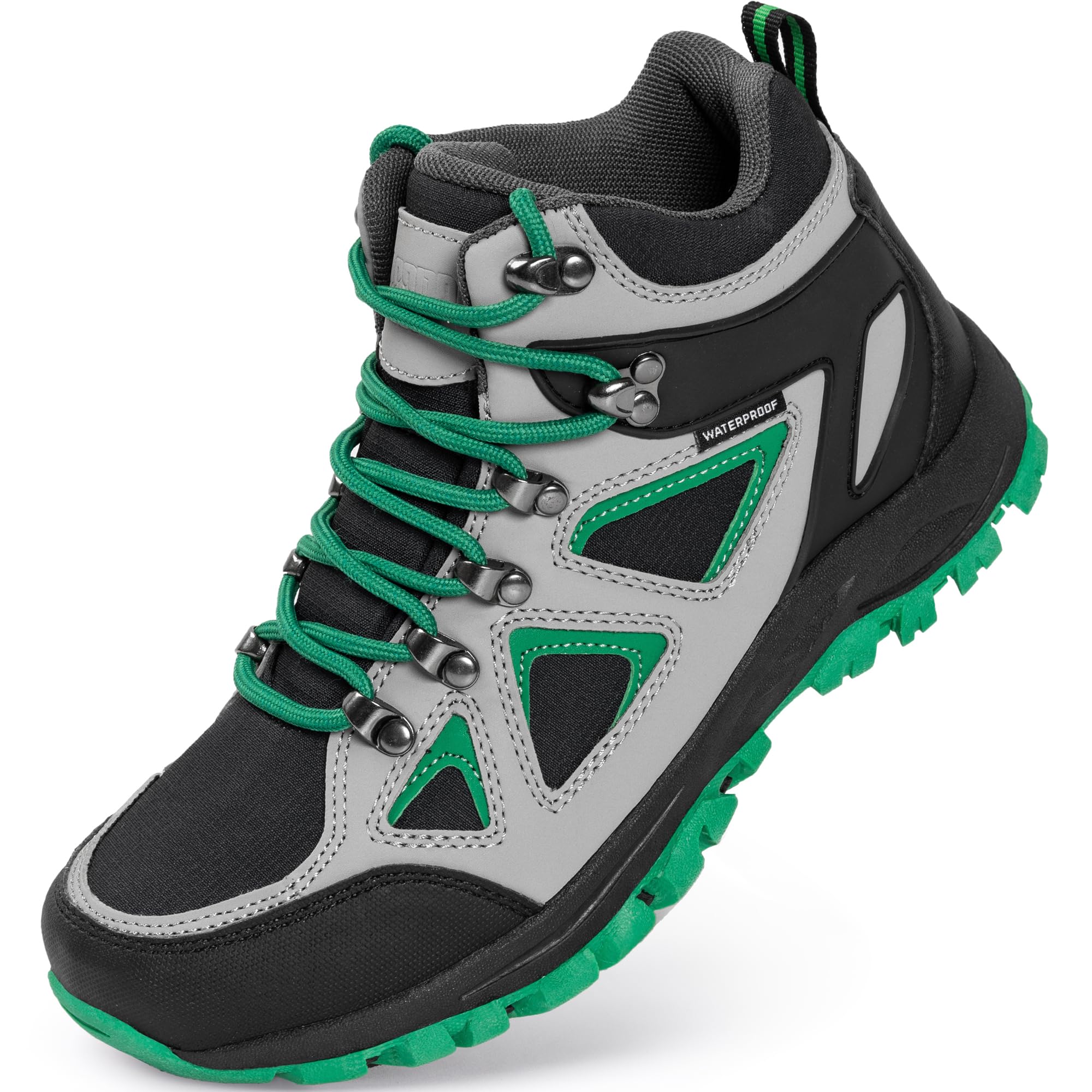 R CORD Kids Hiking Boots Waterproof Anti Collision Anti-Skid Athletic Outdoor Ankle Adventure Boys Hiking Boots Black 3 Little kid