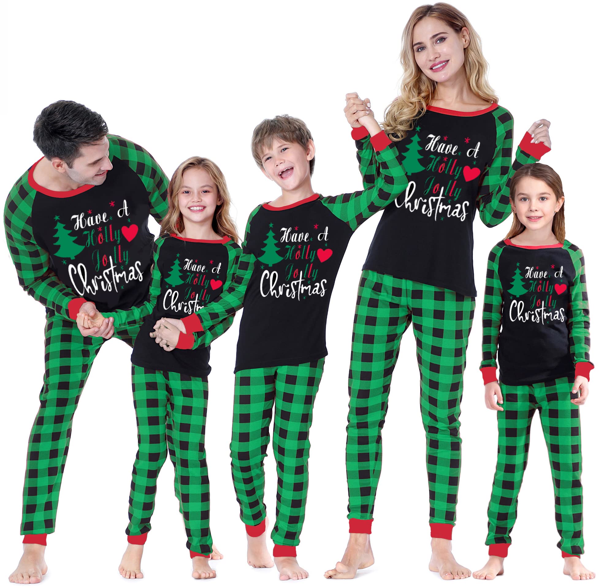 ABeCue Matching Family Pajamas for Women Men Kids Holiday Cotton Pjs Clothes Set