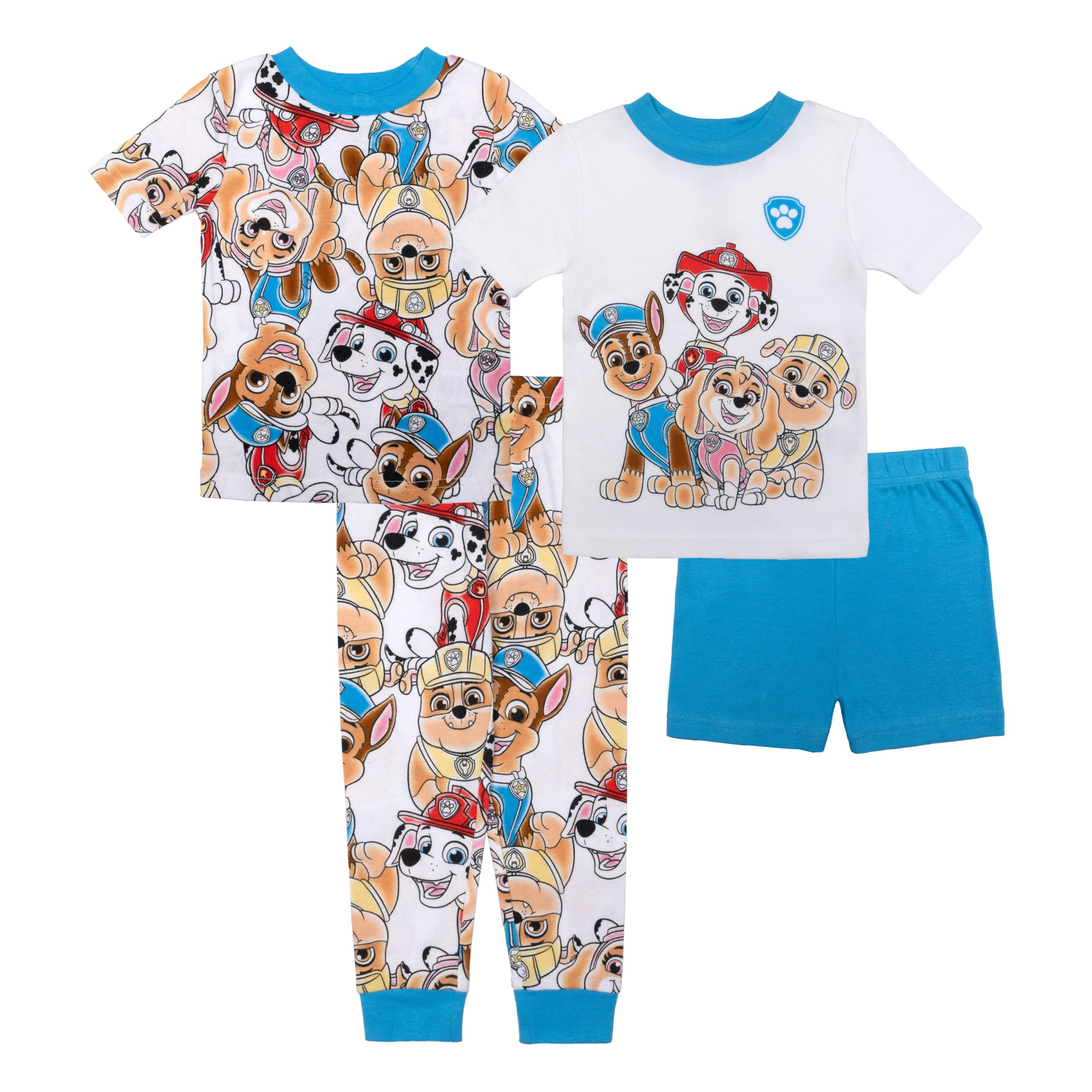 Paw Patrol Conjunto de pijama de 4 piezas de algodón para niños