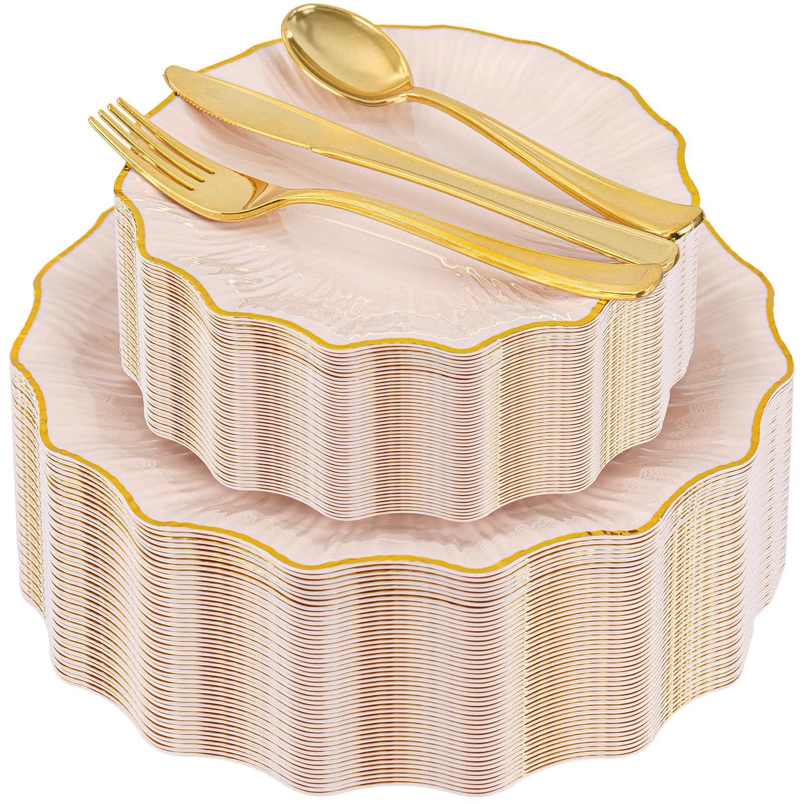 Black & Gold Disposable Plates - Party Supplies -13
