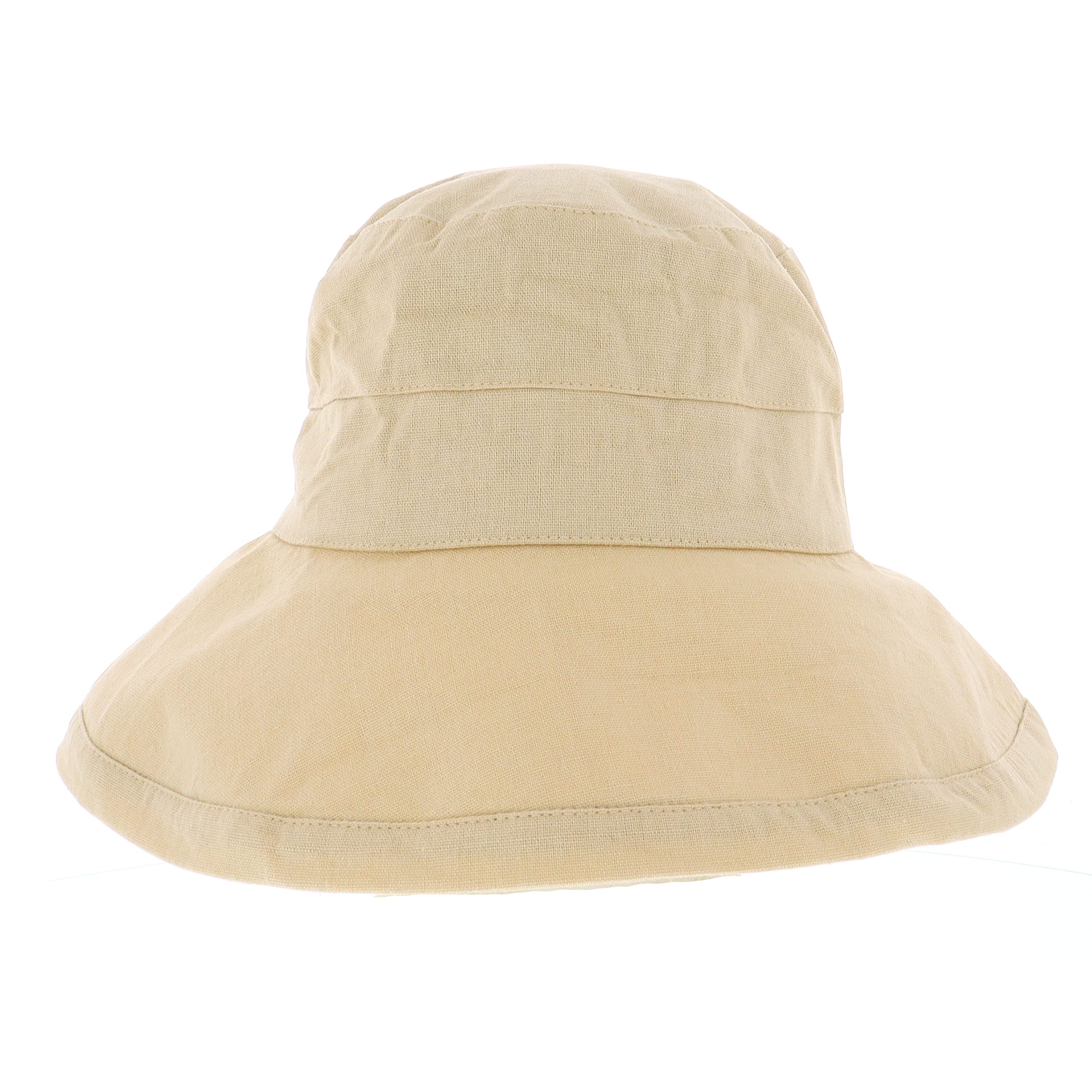 The Hat Company Women's Wide Brim Natural Linen & Cotton Sun Hat (Wide Brim Natural), One Size, A102a